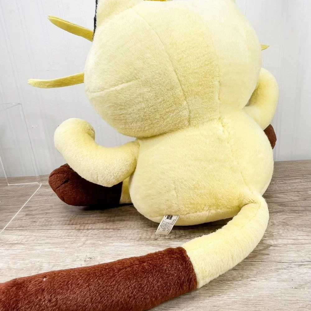 Vintage Pokémon Jumbo Plush Meowth 1999 Nintendo Creatures Game Freak Hasbro